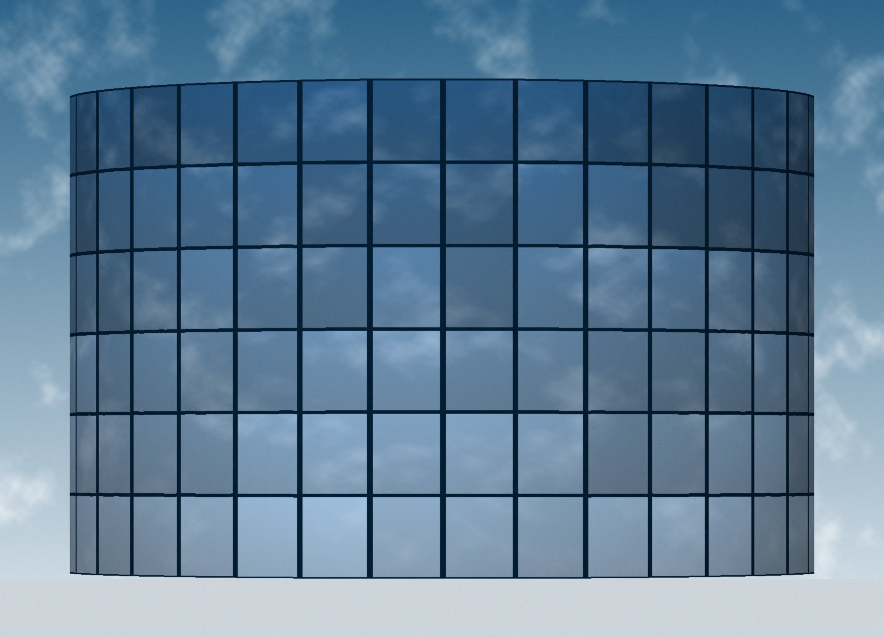 Illustration: a curved glass façade