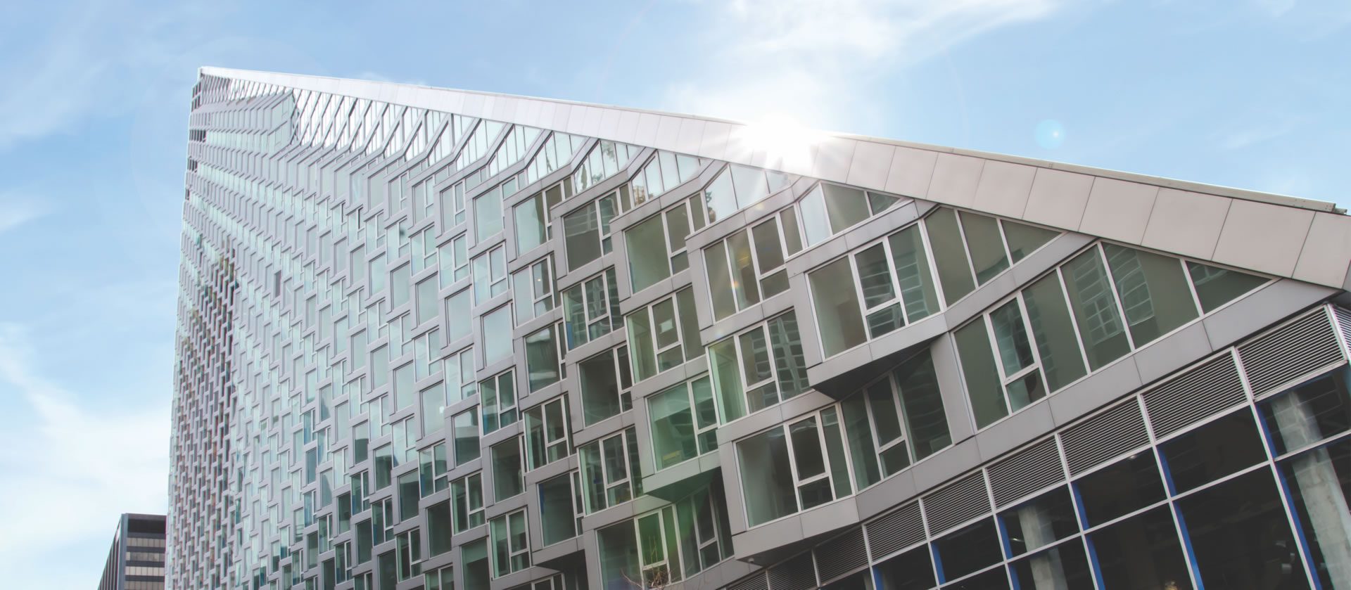 Via 57 West, New York: a sloped glass residential building